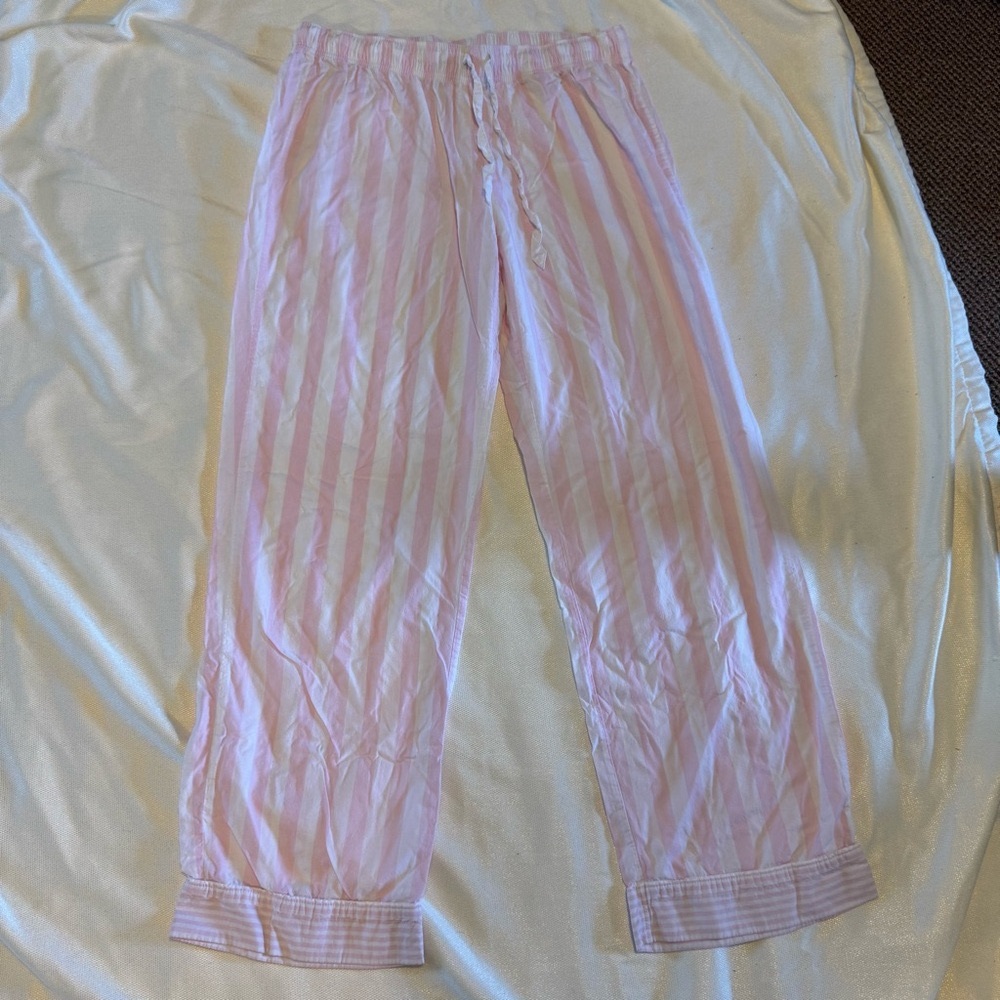 Victoria’s Secret PINK Pink and White Striped Pajama Pants